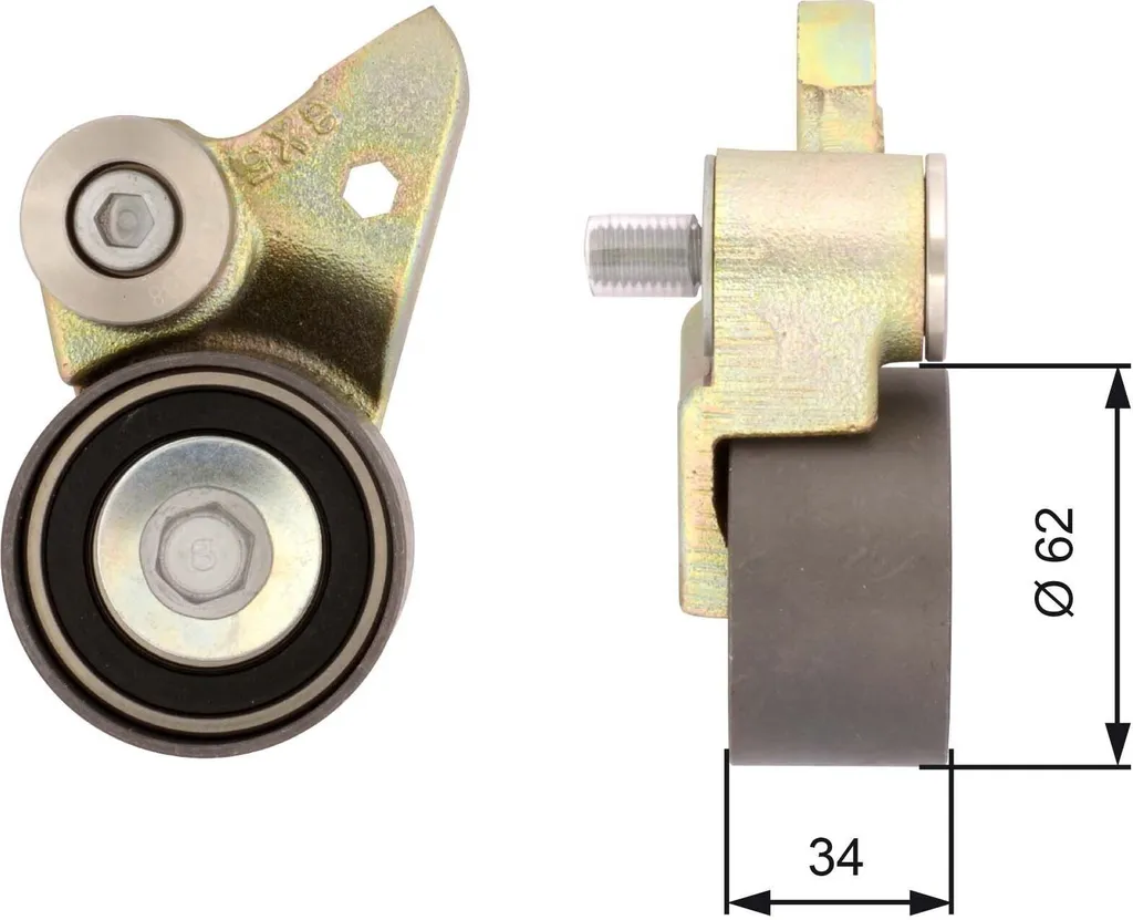 Galet Tendeur GATES T41098 pour Courroie Dentée OE 077109485E V8 Audi