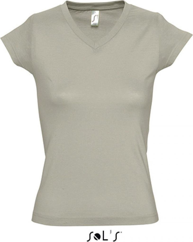 SOLs 11388 | Ladies V-Neck Moon Damen T-Shirt - Farbe: Khaki - Größe: L