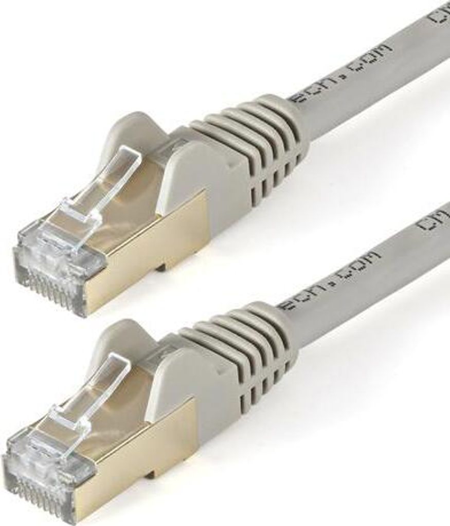 StarTech.com 10m CAT6A Ethernet Cable, 10 Gigabit Shielded Snagless RJ45 100W PoE Patch Cord, CAT 6A 10GbE STP Network Cable w/Strain Relief, Grey,...