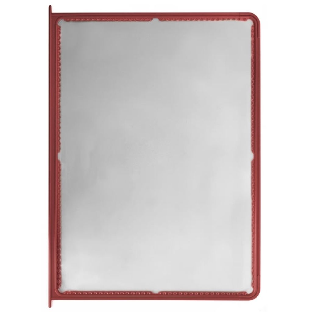 Novus Sichttafel DIN A4, Kunststoffrahmen rot, mit Drehzapfen
