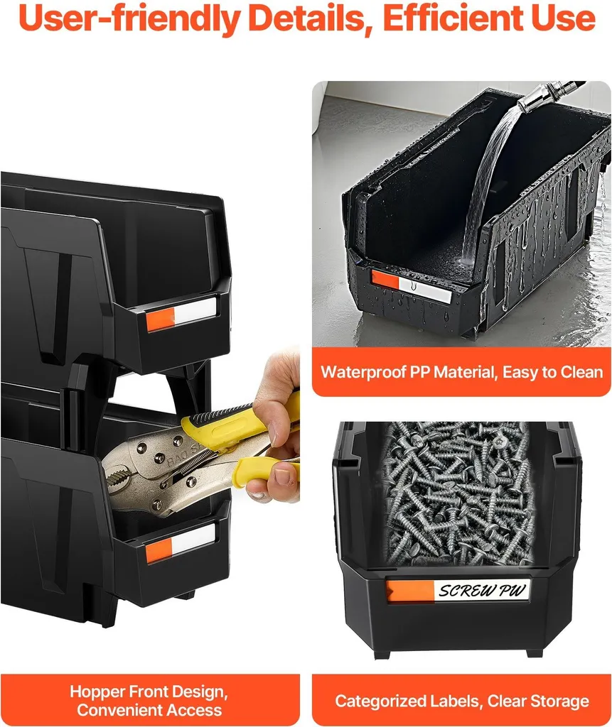 Boîtes de Rangement pour Libérer de l'Espace - Set de 8 Bacs Gerbables - 6