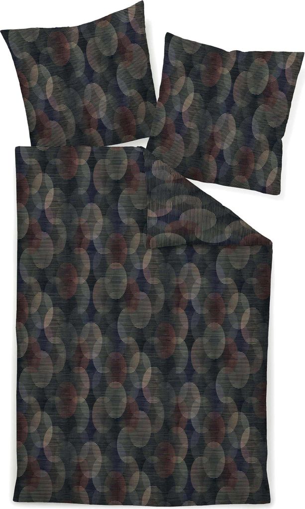 Janine Design Interlock-Jersey Bettwäsche-Garnitur CARMEN S 55073 Farbe monderz korallgold-06 Größe 135x200 + 80x80cm
