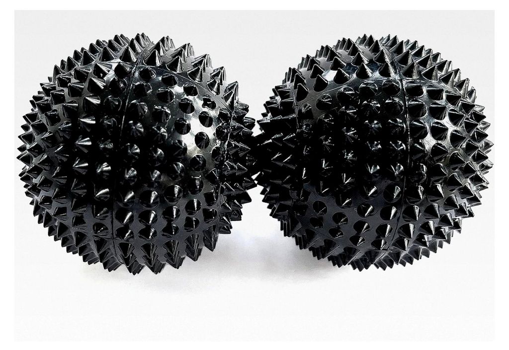 2x DBT Skills Igelball | Magnetischer Akupressurball | Schwarz | 47mm Durchmesser | zur Stressreduktion oder Massage, gegen Anspannung und zur För...