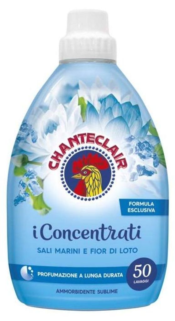 3x CHANTECLAIR i Concentrati Ammorbidente Sublime Sali Marini e Fior di loto Meersalze und Lotusblume Weichspüler 1000ml lang anhaltender Duft 50 ...