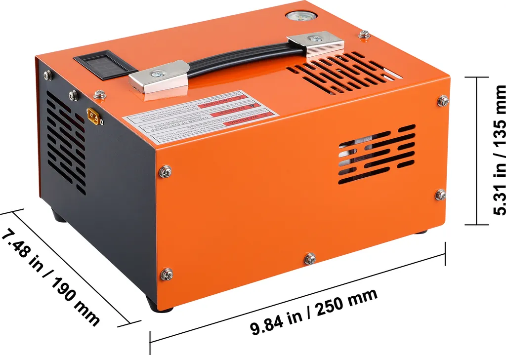 Pompe à air électrique PCP 300 Bar - Gonfleur portable pour tir et plongée - 8