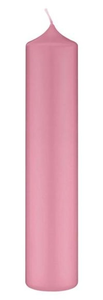 Altarkerzen 10 % Bienenwachs-Anteil Altrosa 250 x Ø 50 mm, 4 Stück (einzeln cellophaniert)