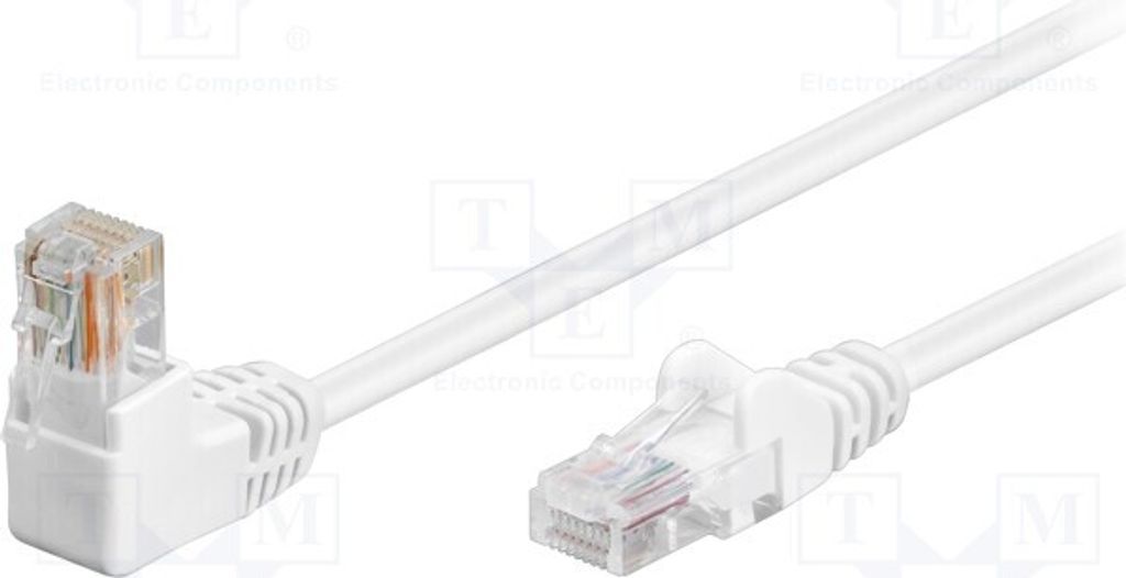 1x 2 94167 RJ45-Kabel weiß 5e 10m PVC
