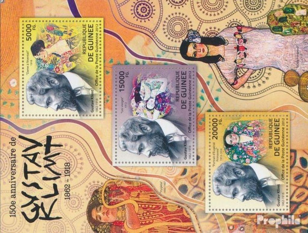 Briefmarken Guinea 2012 Mi 9212-9214 Kleinbogen (kompl. Produktbild 