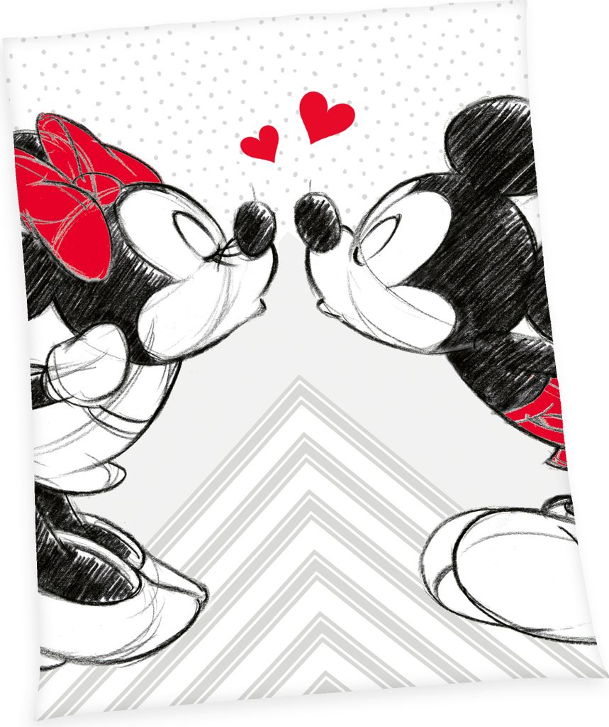 Disney's Mickey & Minnie Microfaserflauschdecke / 150x200 Produktbild 