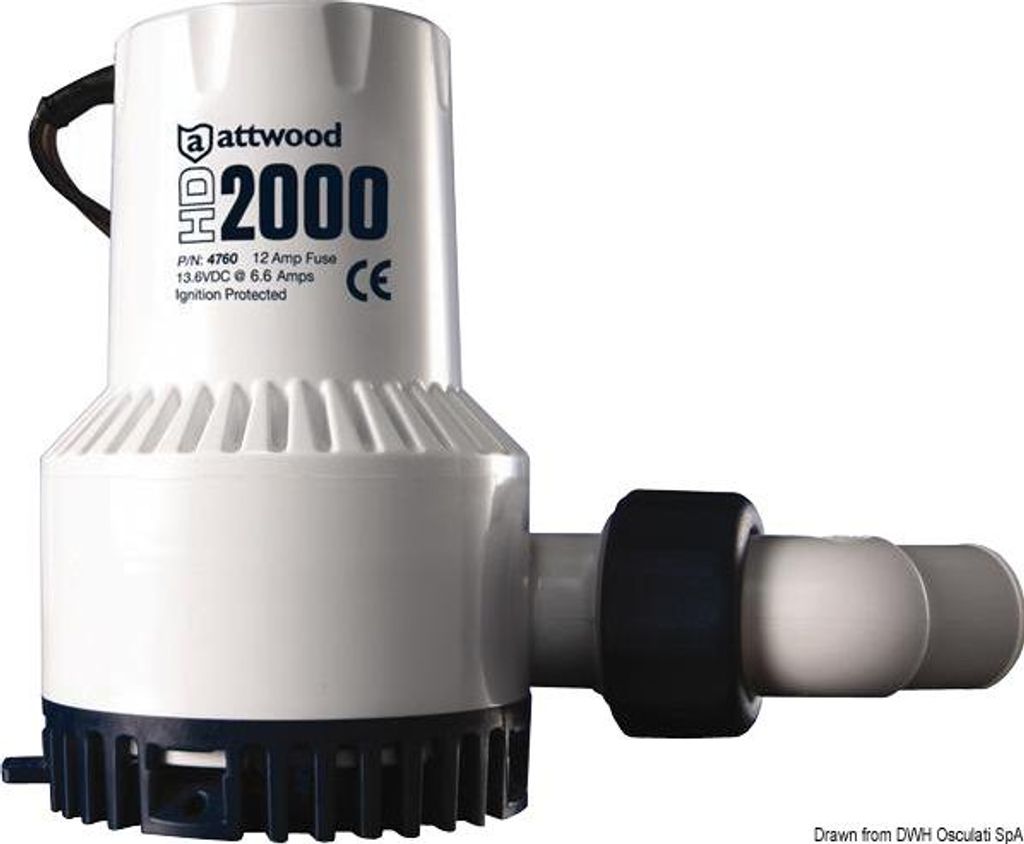 Attwood Heavy Duty Bilgepumpe 24 V 3.5 A - Osculati 16.505.24