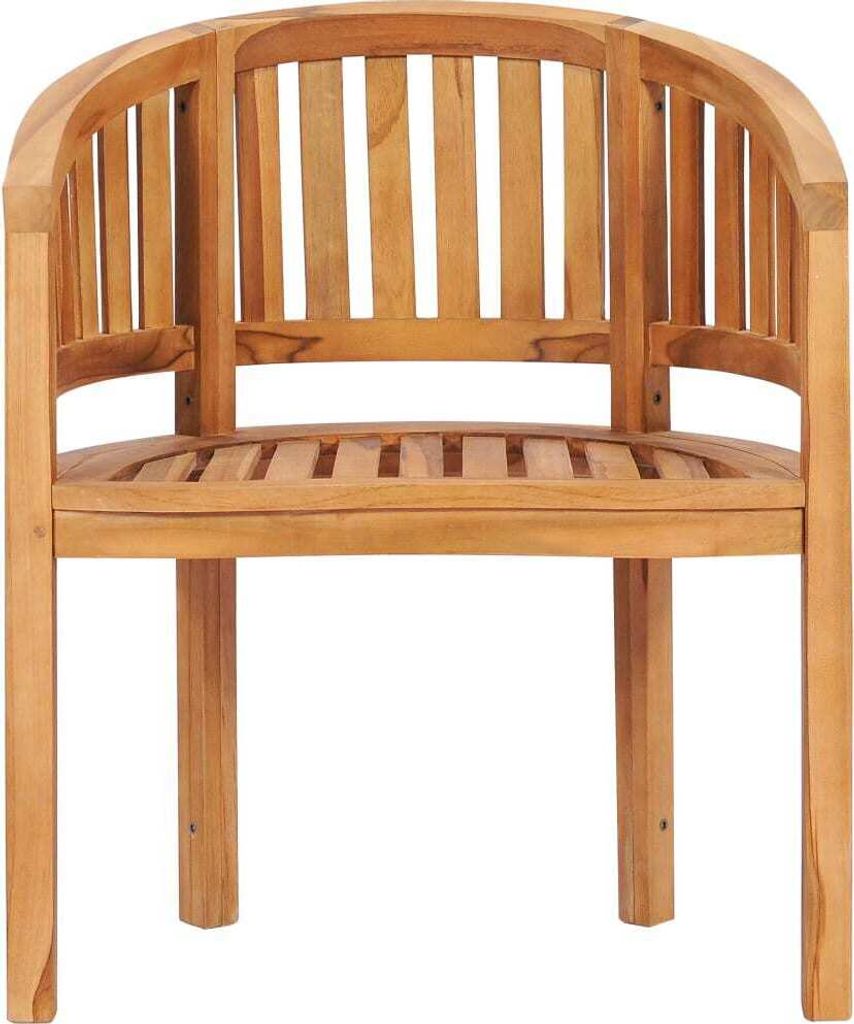 vidaXL Chaise banane en teck massif Image du produit 