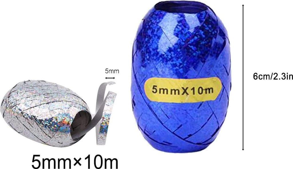 Geschenkband 18 Rollen Ringbindung bunte Farben 10 m pro Rolle Basteln Geschenkverpackungen Feiern Geburtstage Hochzeitsballondekorationen 5 mm
