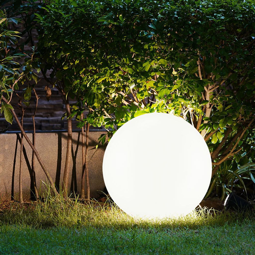 2er LED Solarleuchte, Kugel weiß, H 62 cm Produktbild 8