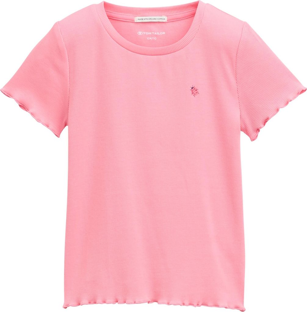 Ripp T-Shirt mit Print