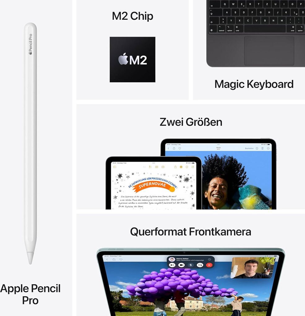 Apple iPad Air 13.0 WIFI 512GB M2 Space Grau NEU Produktbild 13
