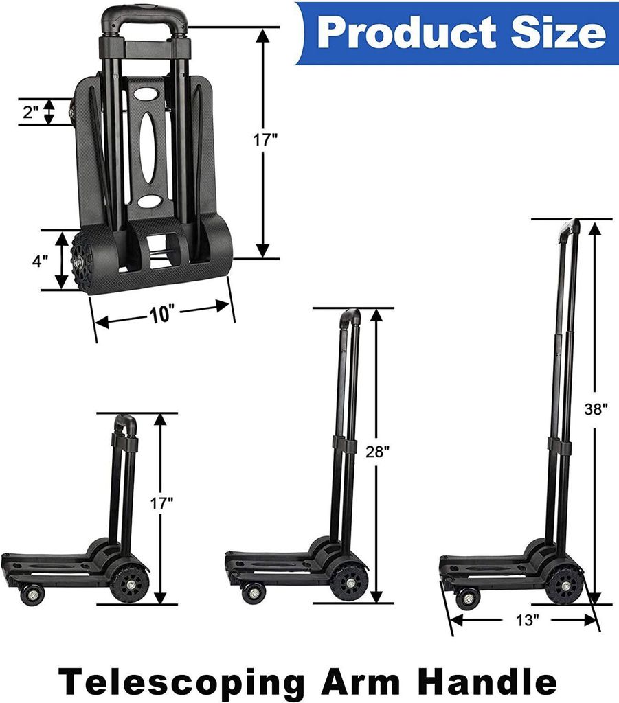 Mini Faltbare Sackkarre Klappbar Transportwagen 40KG Produktbild 4