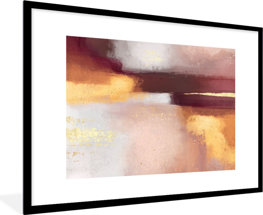 MuchoWow Gerahmtes Poster Malen - Abstrakt - Pastell 90x60 cm - Poster mit Schwarzem Bilderrahmen Wandposter Rahmen Foto Bilder - Wanddekoration ...