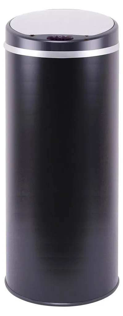 Poubelle automatique noir mat 42L avec capteur de mouvement infrarouge