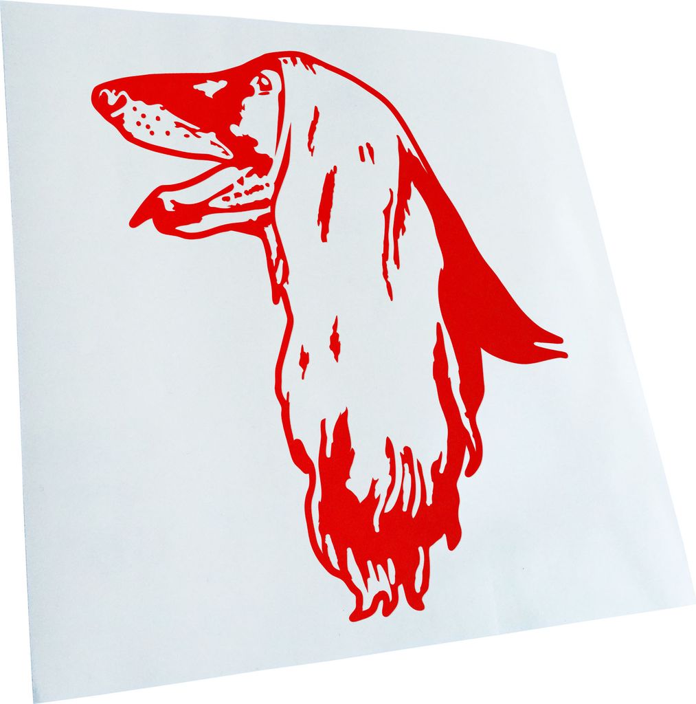 Kiwistar - Autoaufkleber - Afghan Hound Hund - Rot - 50x42cm - Aufkleber für Auto, Laptop, Fahrrad, LKW, Motorrad mehrfarbig JDM Decal Racing