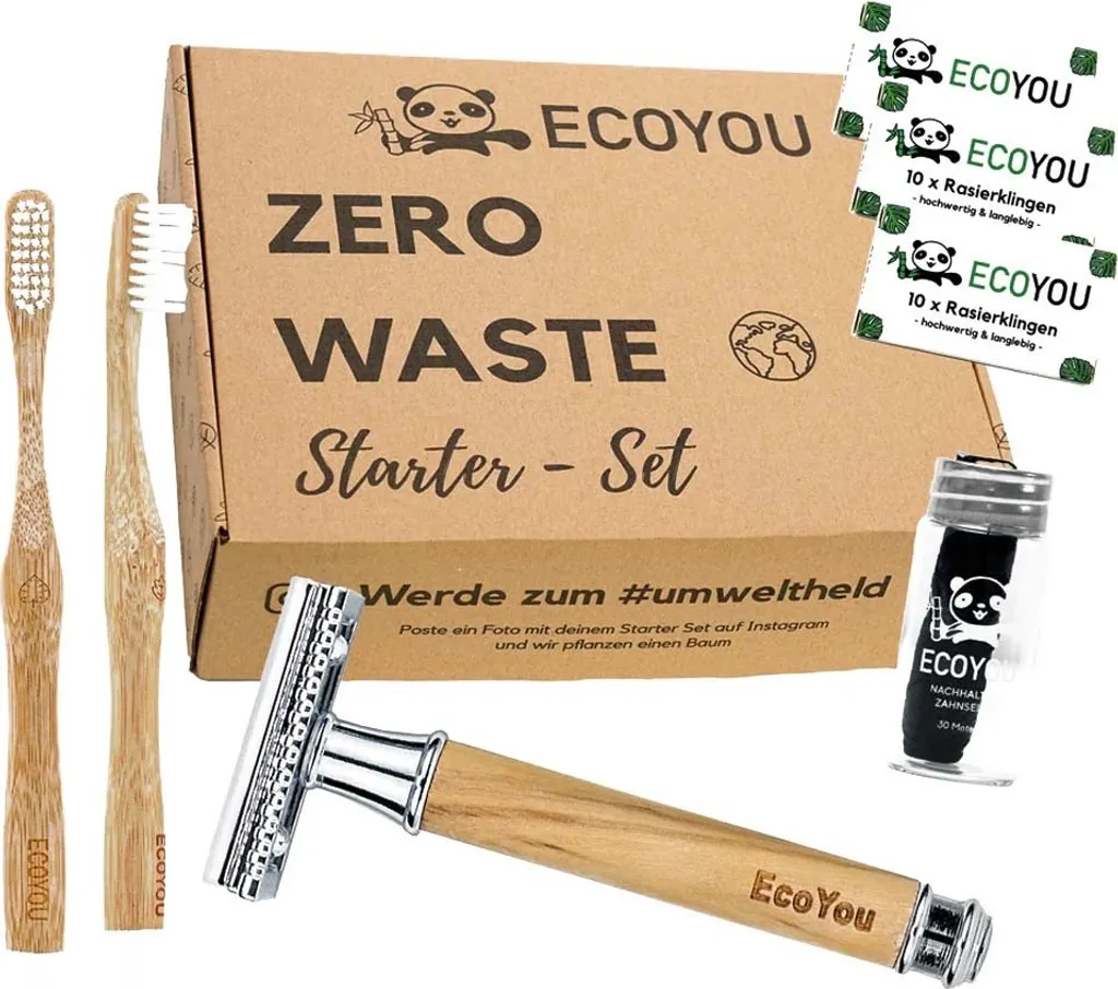 Set cadeau Zero Waste Bad mini avec accessoires de bain écoresponsables