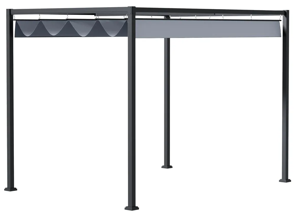 Abri de Jardin 4x3m pour Terrasse - Pergola en Acier Ombrage Modulable