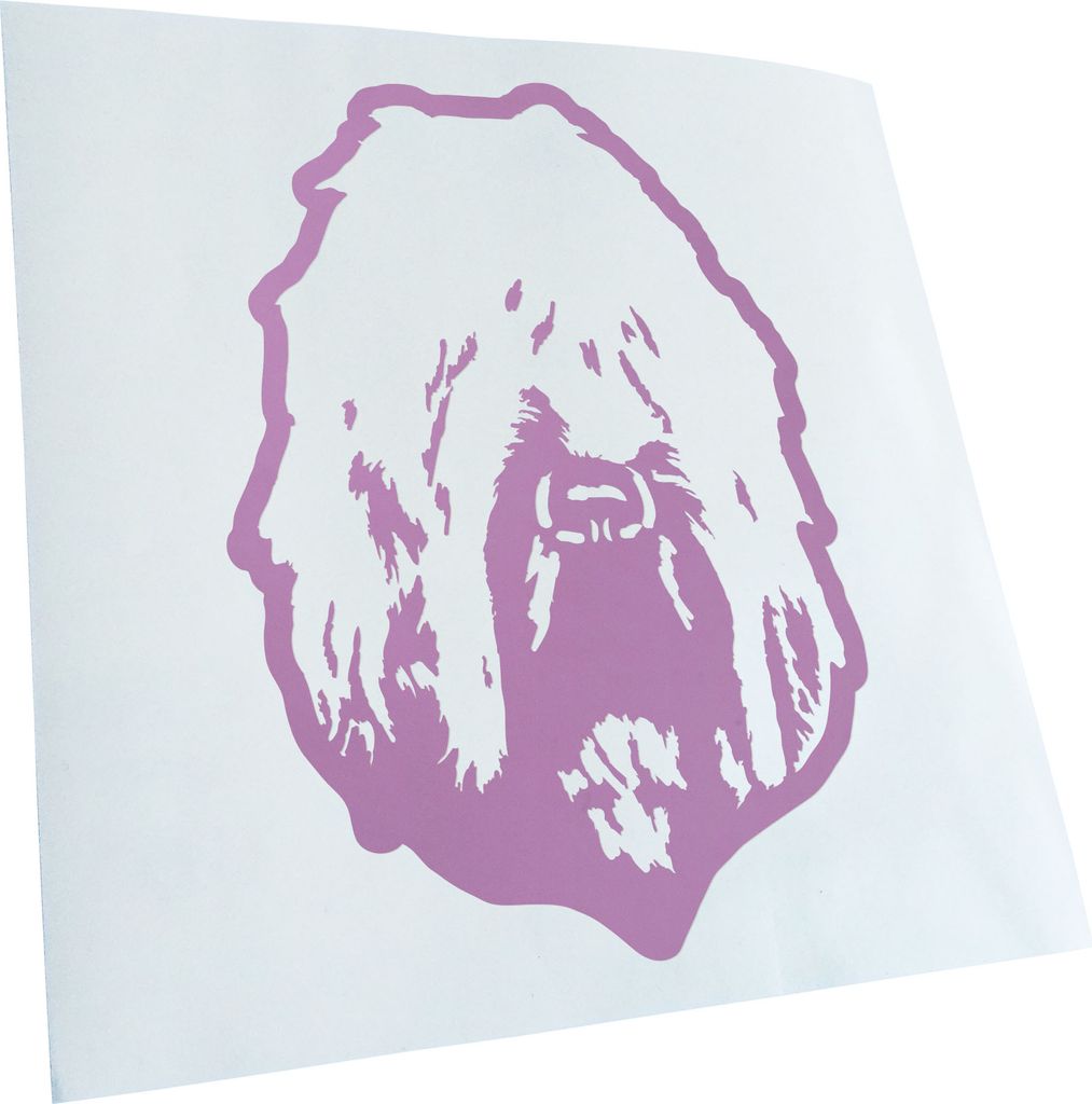 Kiwistar - Autoaufkleber - Otterhound Hund - Pink - 14x10cm - Aufkleber für Auto, Laptop, Fahrrad, LKW, Motorrad mehrfarbig JDM Decal Racing