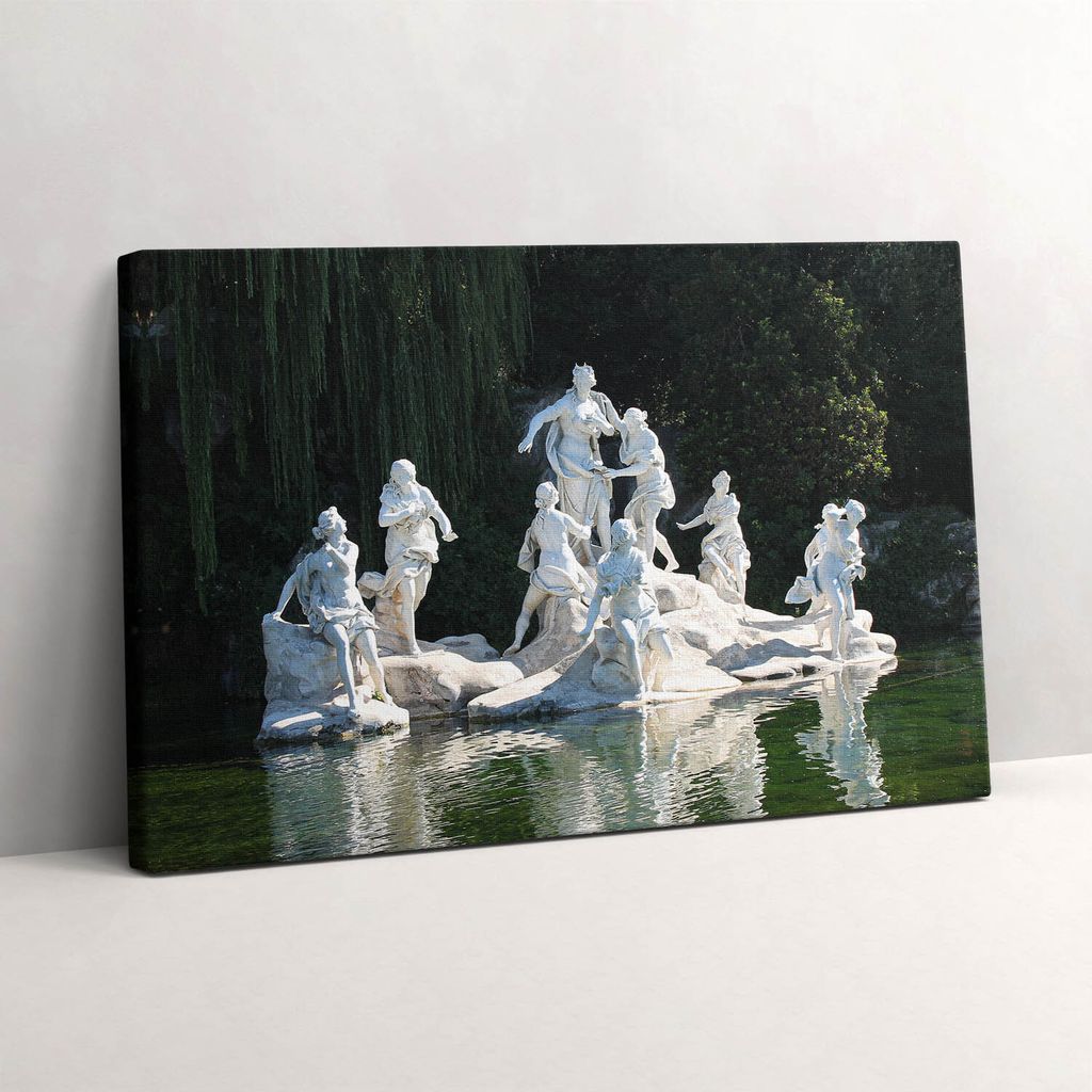 Königlicher Palast von Caserta in Neapel – Leinwandbild Wandbild – 30x20 cm – Leinwandbilder – Wandbilder – Schlafzimmer – Flur
