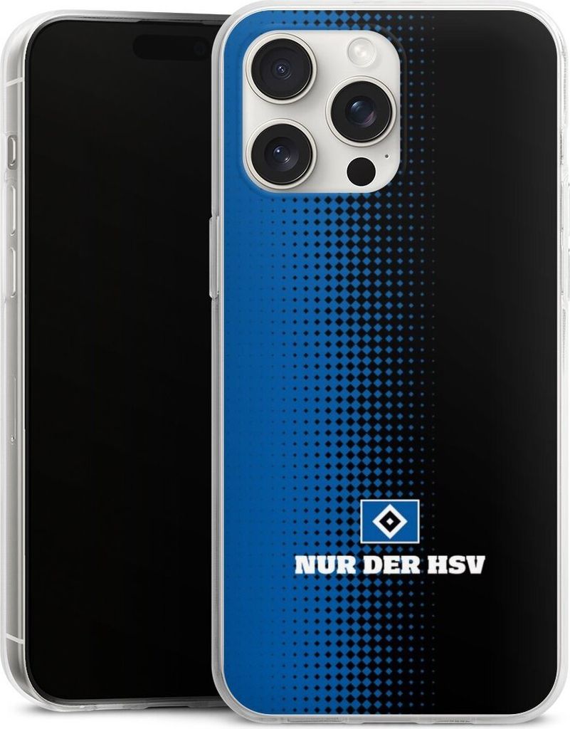 DeinDesign Handyhülle für Apple iPhone 15 Pro Max Silikon Hülle Case Smartphone Schutzhülle HSV Logo Offizielles Lizenzprodukt
