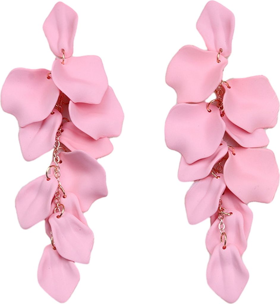 1 Paar Quaste Blütenblatt Baumeln Ohrringe Acryl Lange Blume Ohrstecker Modeschmuck Zubehör Geschenk