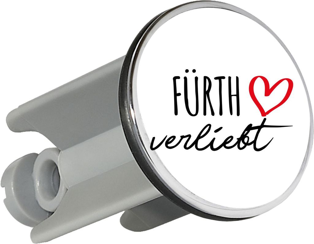Huuraa Waschbeckenstöpsel Fürth verliebt 4cm höhenverstellbar Abflussstopfen Geschenkidee