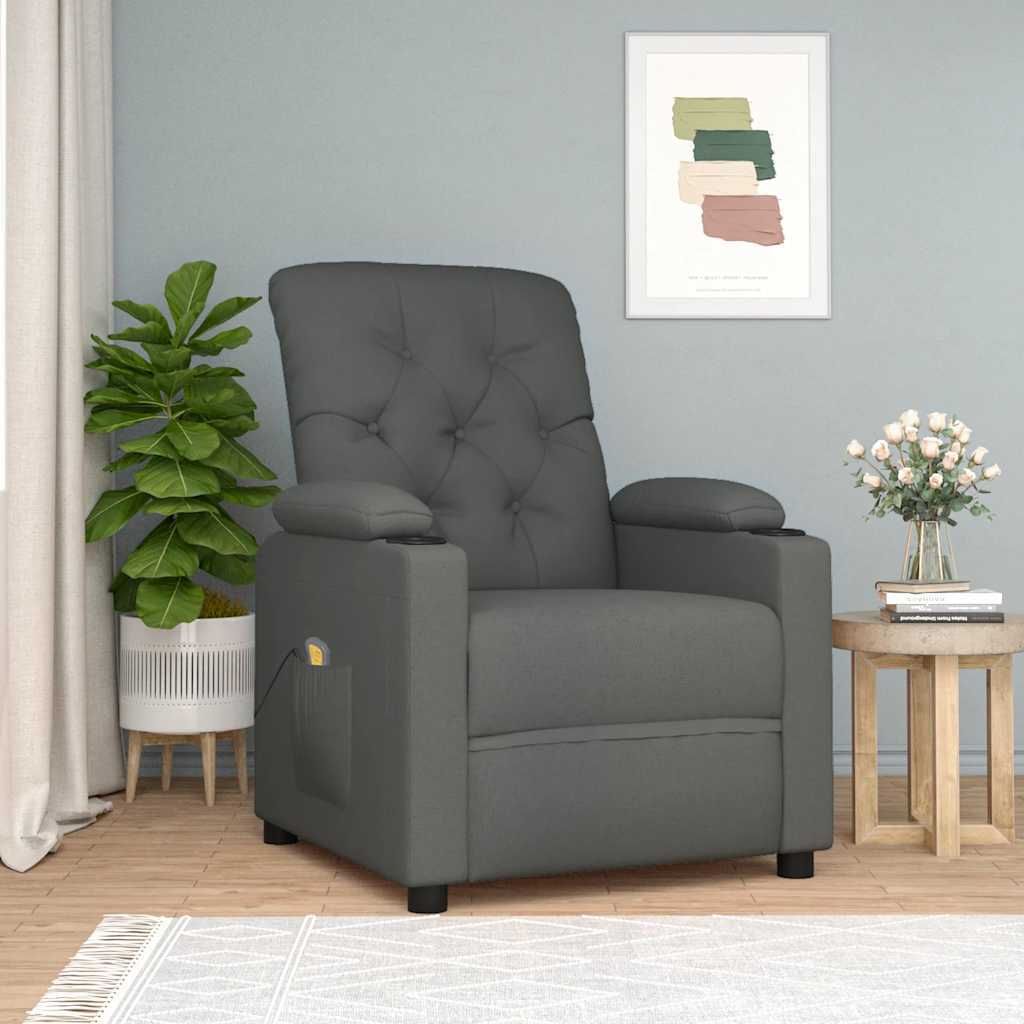 Design Massagesessel Dunkelgrau Stoff - Massagesessel 2025 Neu3246153 1parcel