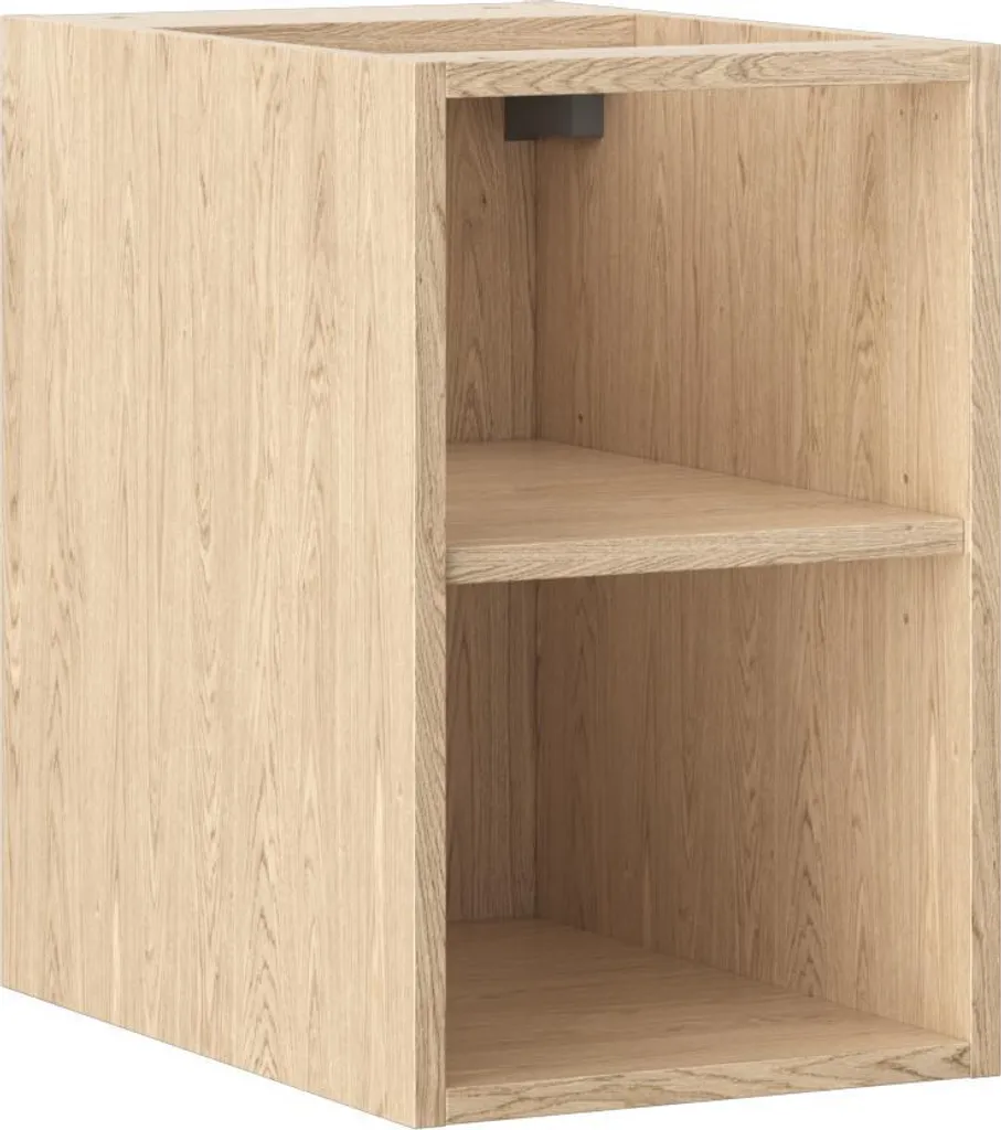 Meuble de rangement suspendu chêne 30 cm pour petite salle de bain