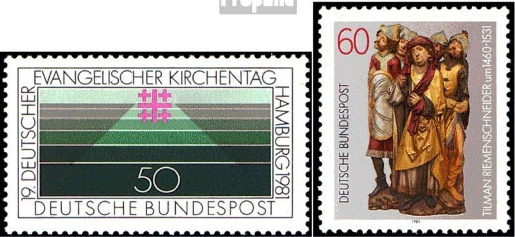 Briefmarken BRD (BR.Deutschland) 1981 Mi 1096-1097,1098,1099 (kompl.Ausg.) gestempelt Europa