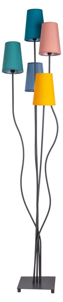 Stehleuchte - 5er Stehleuchte "COLORA" H: 166cm, Stehlampe Produktbild 
