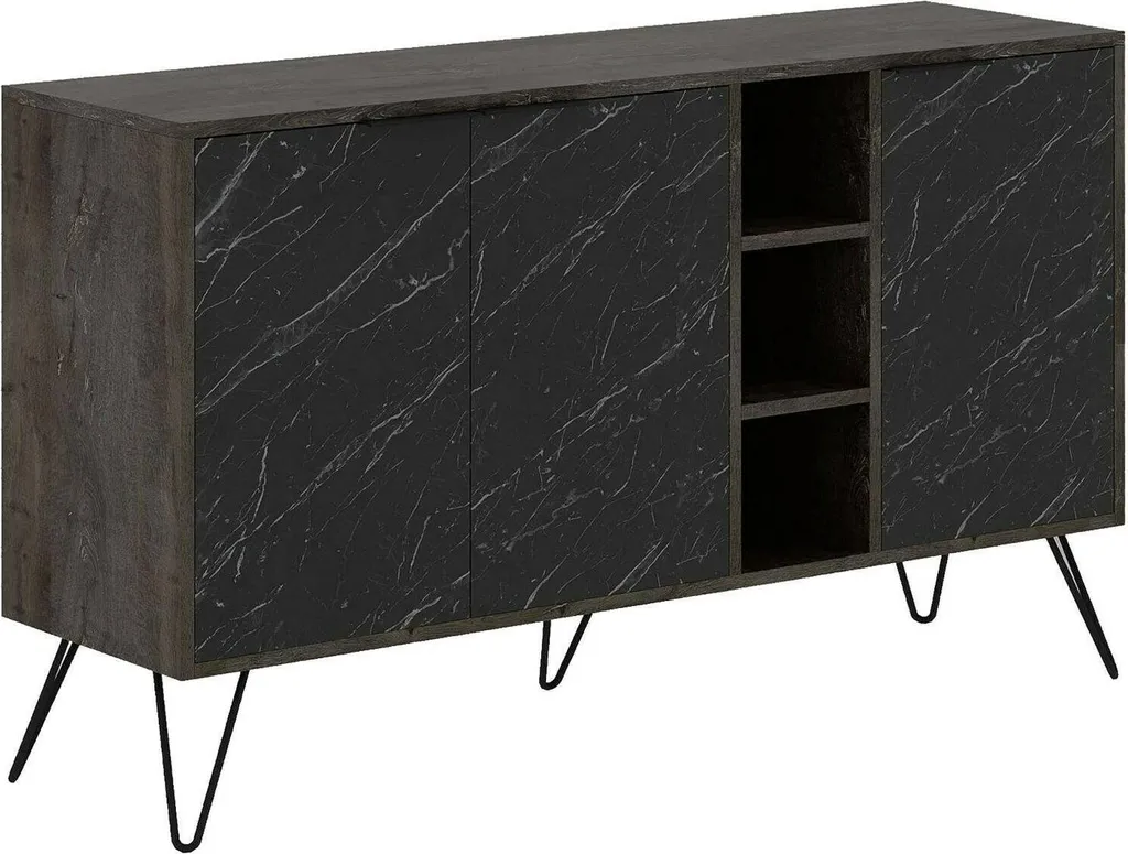 Buffet Alin 142x36x83 cm Brun Oxydé : Grand Rangement Gain de Place