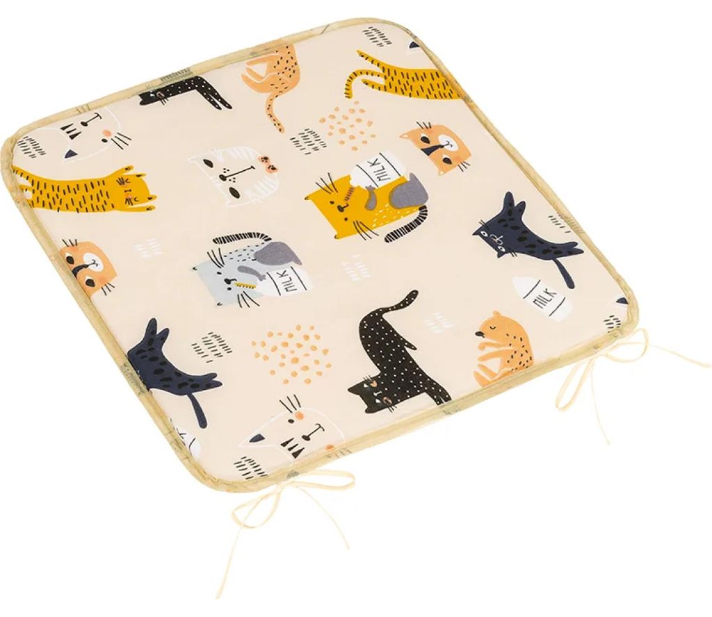 Sitzkissen Adele uni - 40x40 cm - Beige,Schwarz,Grau Produktbild 