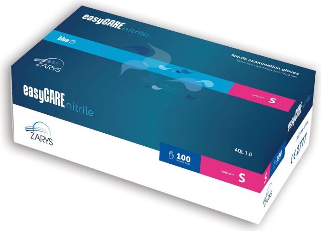 ISO Gants jetables en nitrile 100 pcs taille. S bleu Image du produit 
