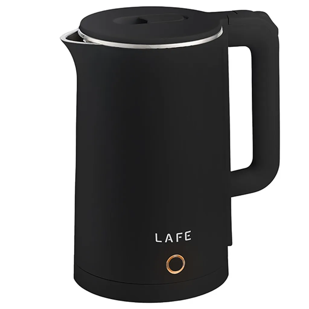 Bouilloire électrique Lafe 1800W 1.8L Double Paroi Inox Noire Haute Qualité