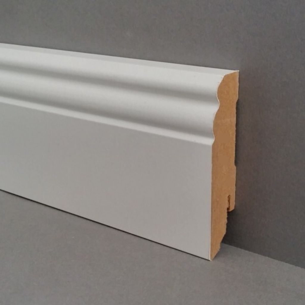Sockelleiste "Düren" (Berliner Profil / MDF foliert) Sockelleiste weiß