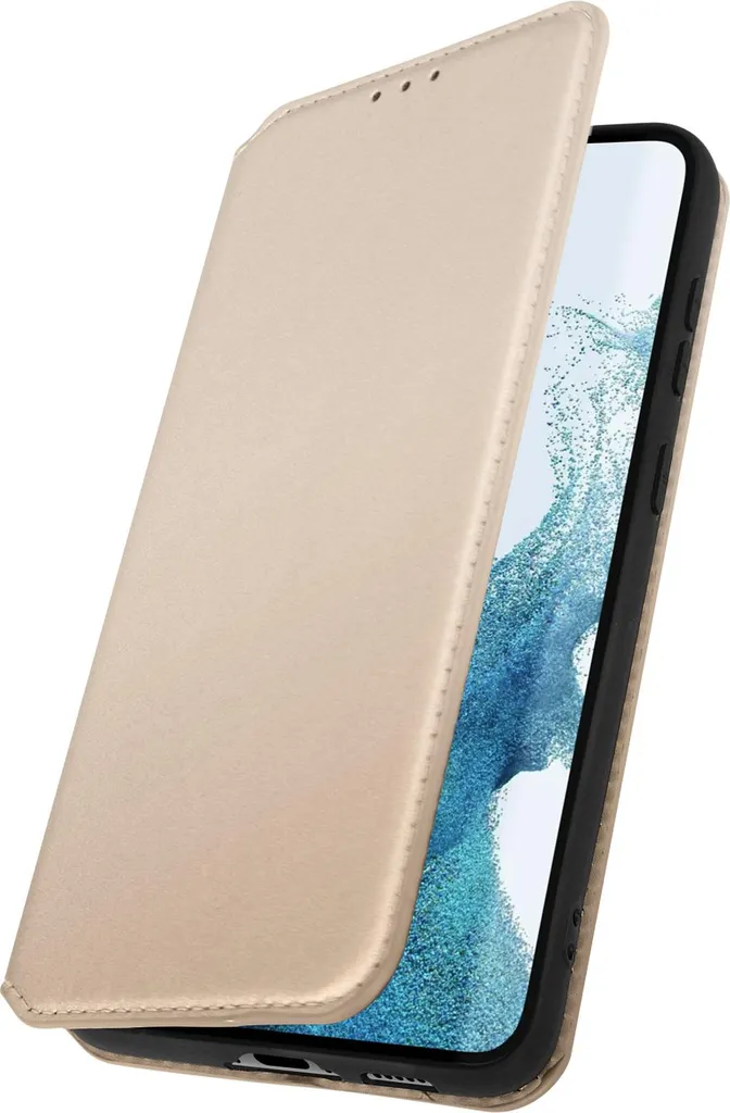 Custodia Galaxy S23 Oro Avizar: Cover Magnetica con Stand Video