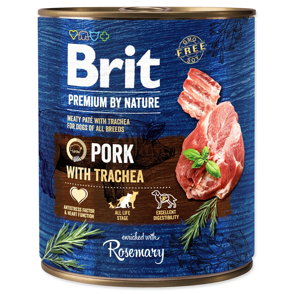 Pâtée pour Chien au Porc BRIT Premium by Nature 800 g - Aliment Complet