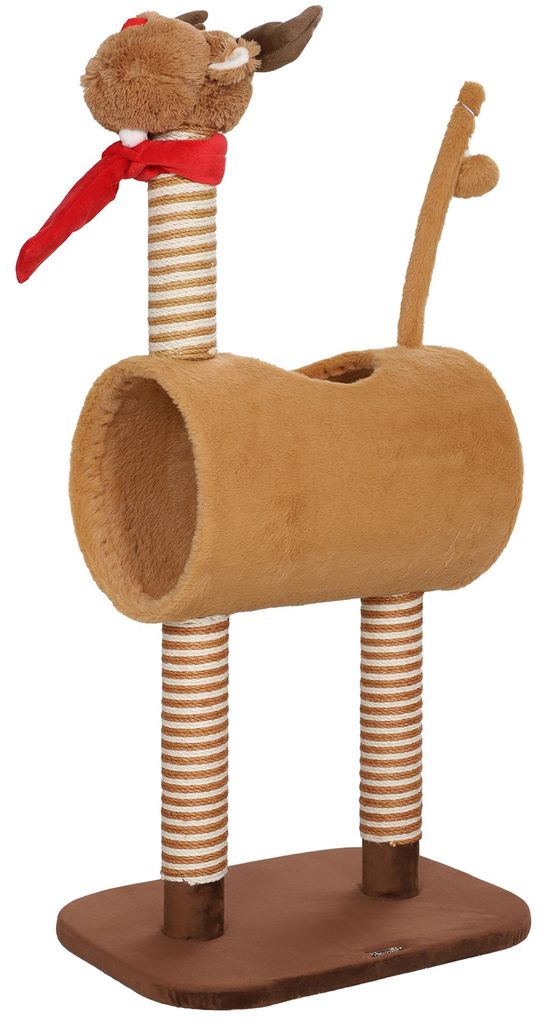 Škrabadlo PawHut, 98 cm, kočičí věž s motivem jelena, s Obrázek produktu 