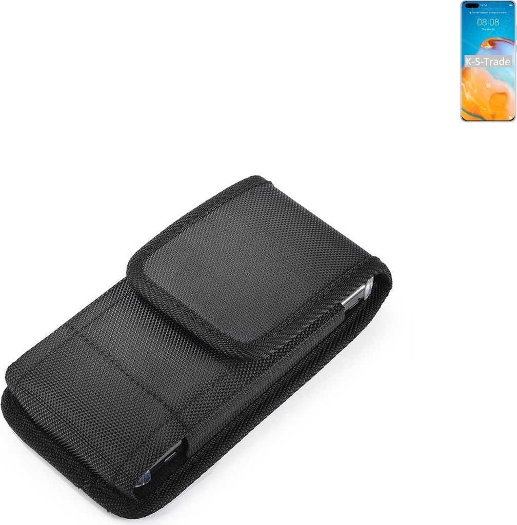 Holster Gürteltasche kompatibel mit Huawei P40 Pro Holster Gürtel Tasche wasserabweisend Handy Hülle Schutz Hülle Outdoor schwarz K-S-Trade