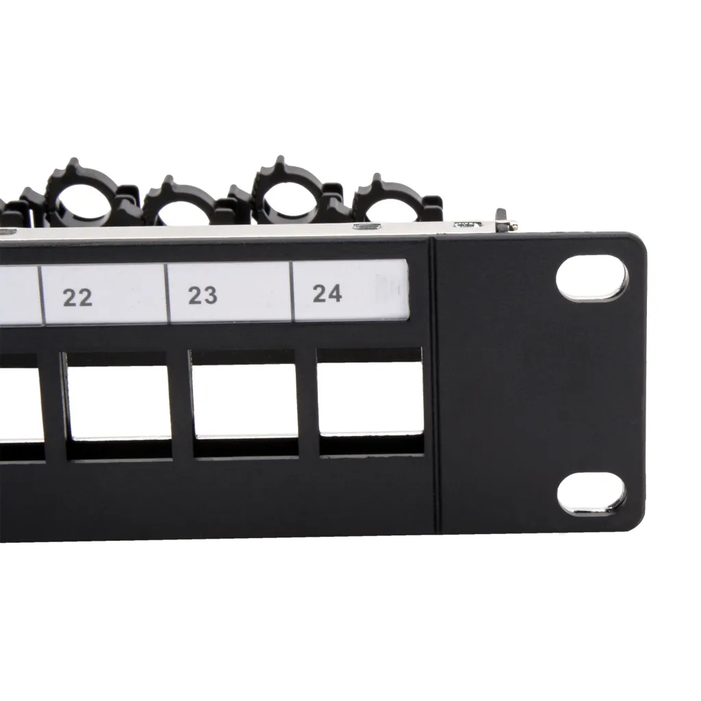 Solution anti-interférences : Panneau Keystone 24 ports blindé 19" - 3