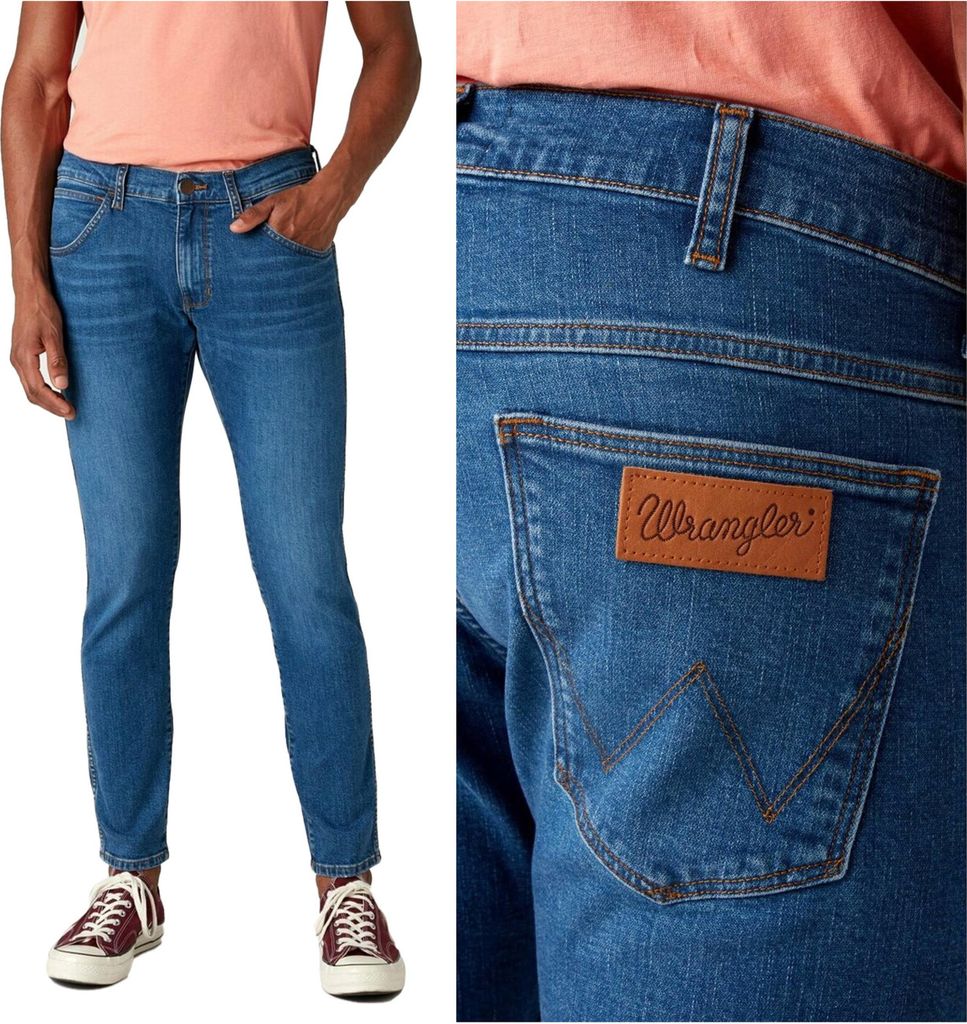 WRANGLER, Herren Jeanshosen, Skinny fit, BRYSON, W33 L34, Blau, Jeans, baggyjeans, buggy