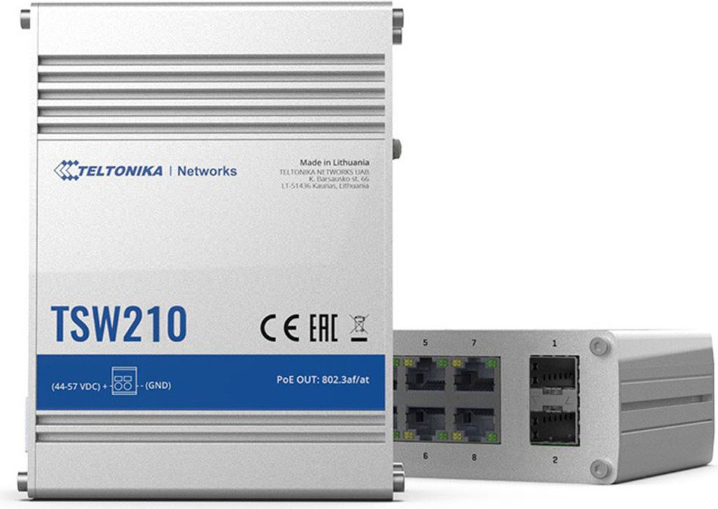 Teltonika TSW210 Průmyslový GSM přepínač 2X SFP Image du produit 