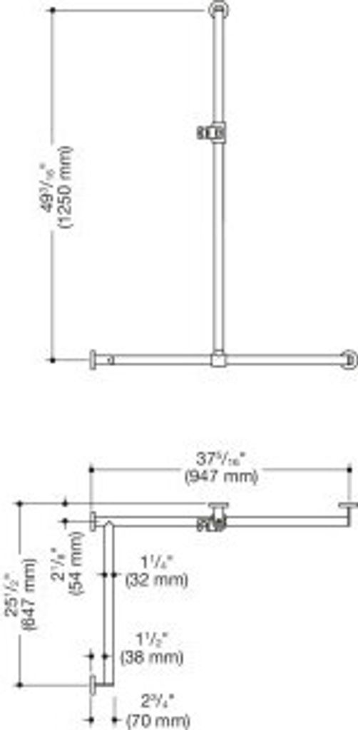 HEWI 900.35.363XA 98 Duschhdl., d:32/32, li