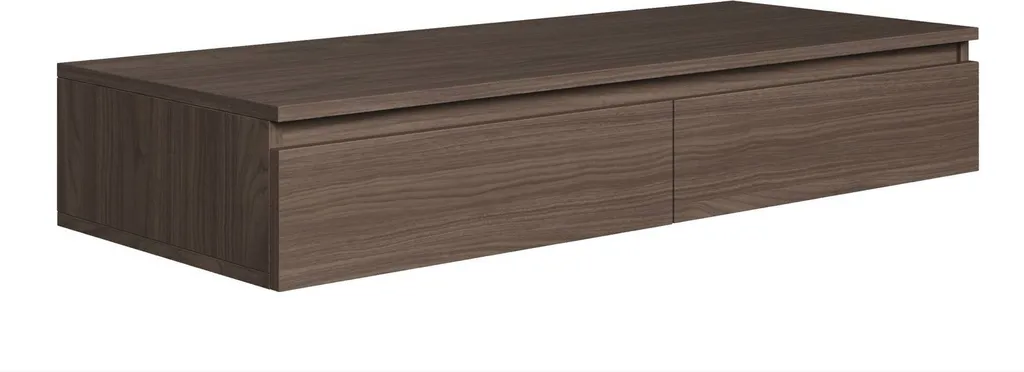 Bureau suspendu pour télétravail ou coiffeuse de chambre 120 cm Noyer