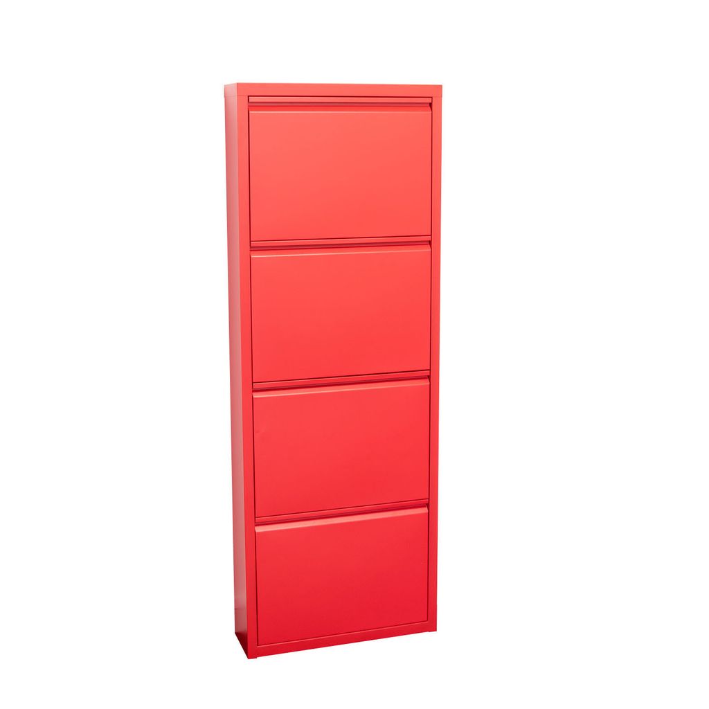 Pisa Armoire à chaussures à 4 rabats/portes en métal, Image du produit 