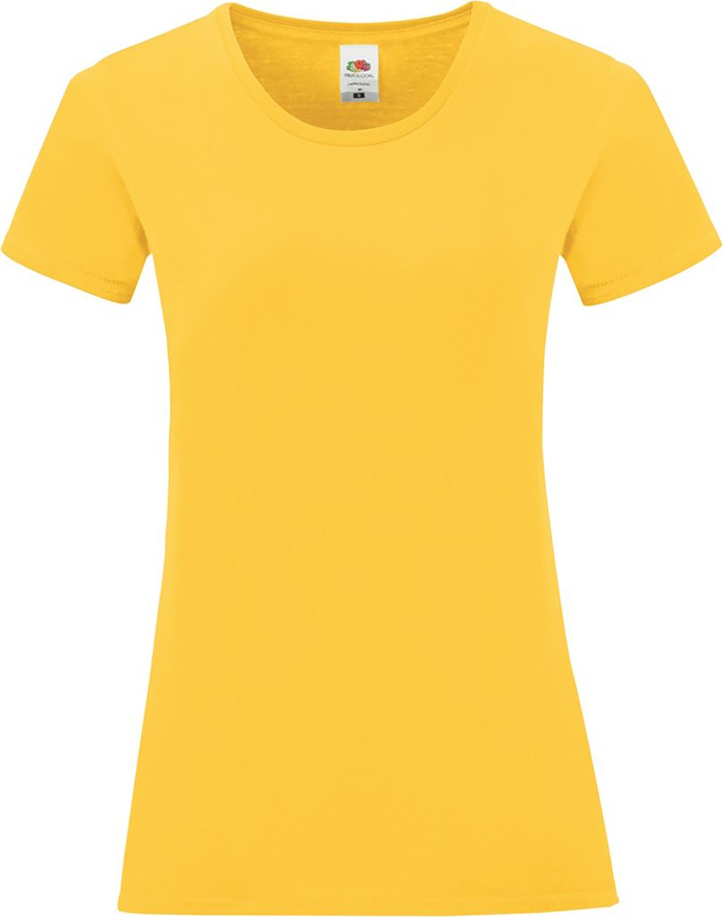 Fruit Of The Loom Damen T-Shirt Iconic, kurzärmlig PC3400 (2XL) (Sonnengelb)